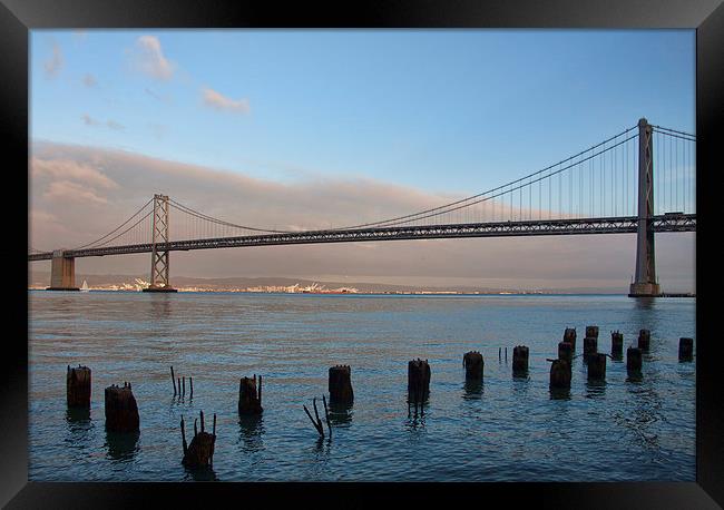 Bay Bridge - San francisco  Framed Print by Val Saxby LRPS
