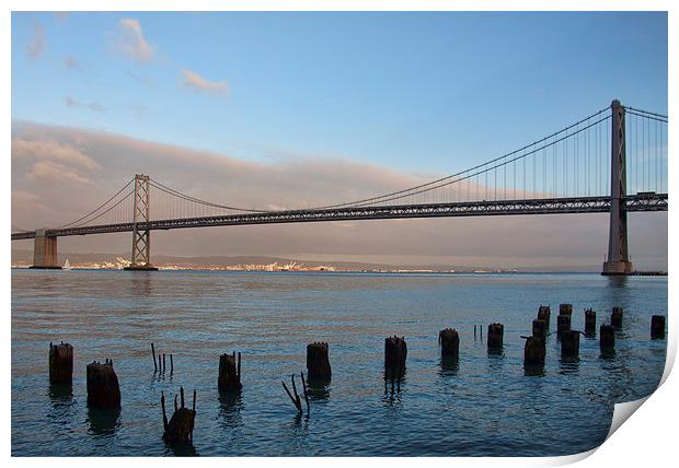 Bay Bridge - San francisco  Print by Val Saxby LRPS