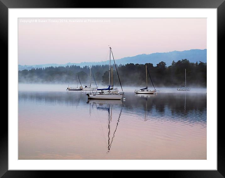 Yachts in Ambleside Framed Mounted Print by Susan Tinsley