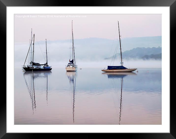 Ambleside boats Framed Mounted Print by Susan Tinsley