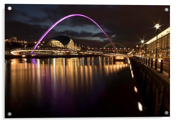  The Gateshead Millennium Bridge  Acrylic by Dave Hudspeth Landscape Photography