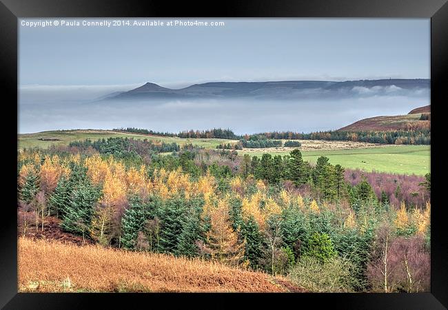  Mist surrounds Roseberry Topping Framed Print by Paula Connelly