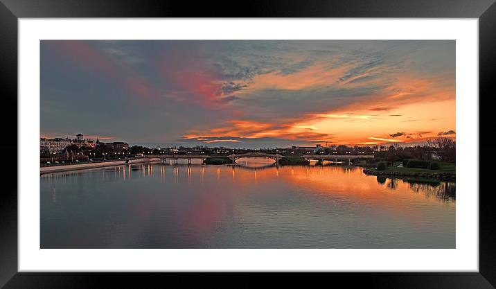 Marine Lake Sunset Framed Mounted Print by Roger Green