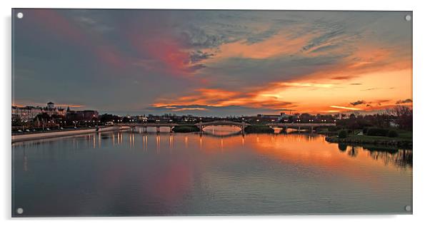Marine Lake Sunset Acrylic by Roger Green