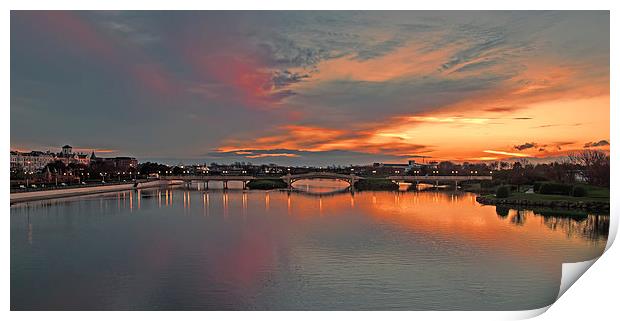 Marine Lake Sunset Print by Roger Green