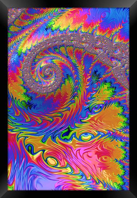 Spiral Rainbow Framed Print by Steve Purnell