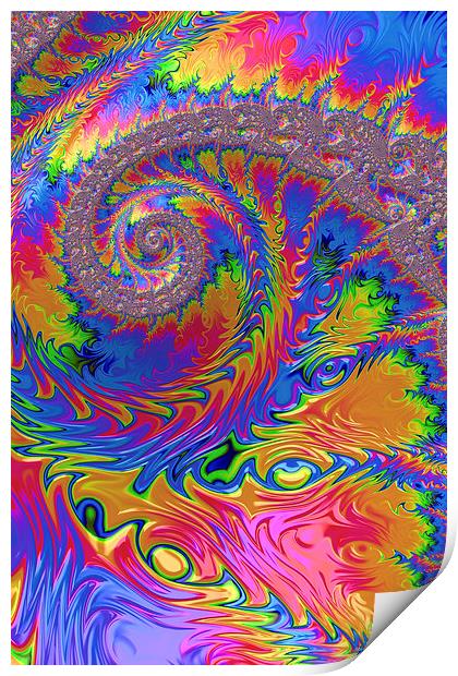 Spiral Rainbow Print by Steve Purnell