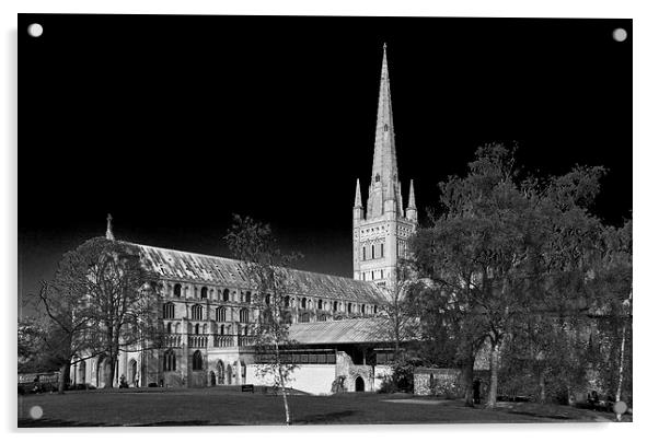  Norwich Cathedral Acrylic by Darren Burroughs