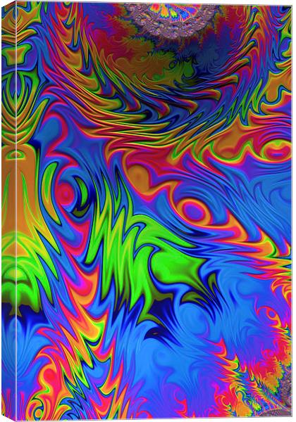 Rainbow Fractal Canvas Print by Steve Purnell
