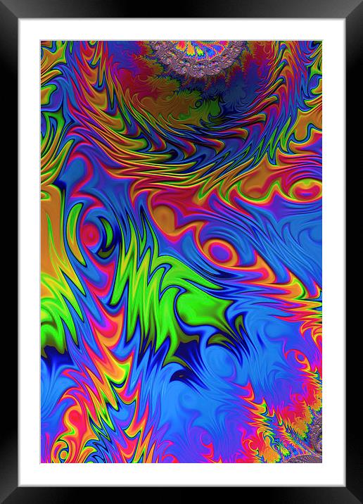 Rainbow Fractal Framed Mounted Print by Steve Purnell