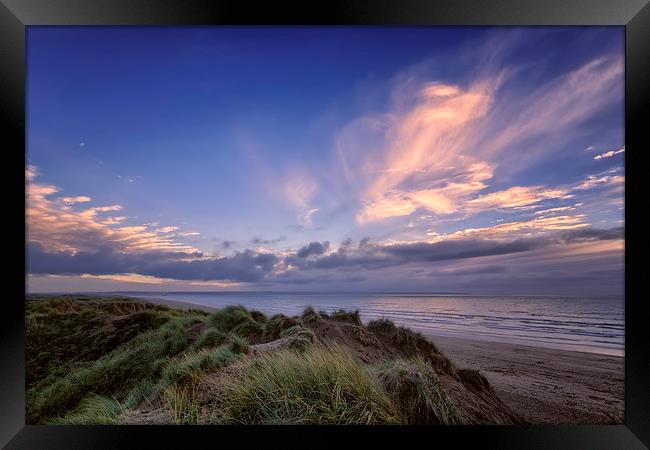   Saunton Sands sunset Framed Print by Dave Wilkinson North Devon Ph
