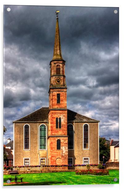 Strathaven East Parish Church Acrylic by Tom Gomez