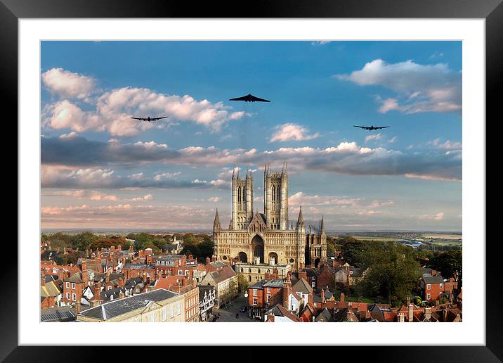 Bombers Over Lincoln  Framed Mounted Print by J Biggadike