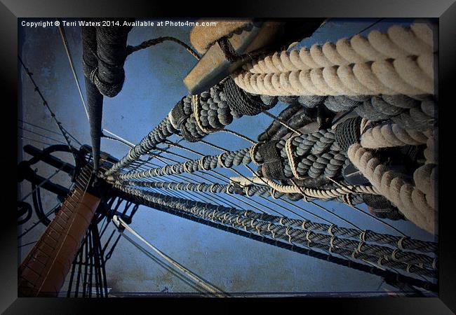  The Rigging Of Hms Victory Framed Print by Terri Waters