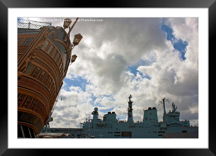  HMS Victory Overlooking HMS Illustrious Framed Mounted Print by Terri Waters