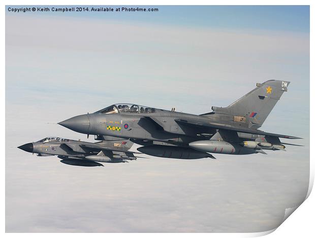  RAF Tornado pair Print by Keith Campbell