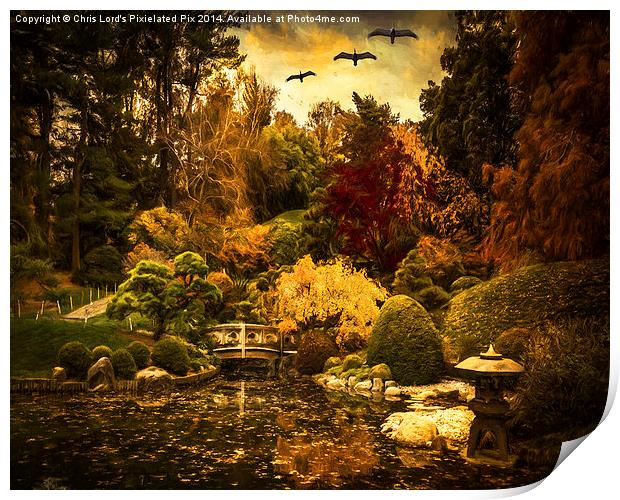  Fantasy Asian Landscape Print by Chris Lord
