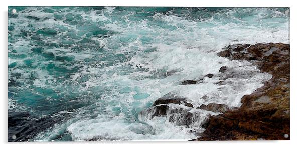 sea and rocks (Eshaness) Acrylic by Heather Newton