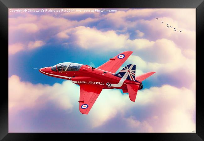  RAF "Red Arrows" Hawk Framed Print by Chris Lord