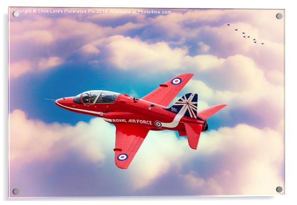  RAF "Red Arrows" Hawk Acrylic by Chris Lord