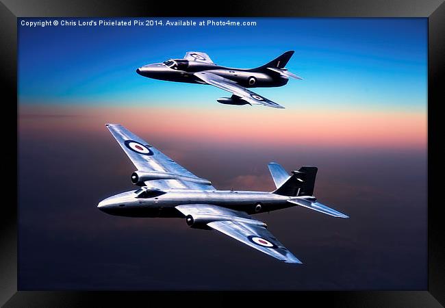  Canberra and Hawker Hunter Framed Print by Chris Lord