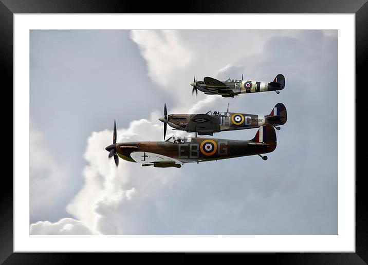 Super Spitfires  Framed Mounted Print by J Biggadike