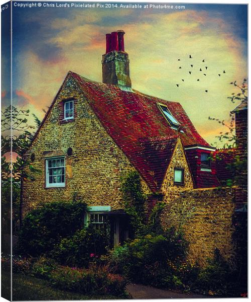  Cosy Cottage Canvas Print by Chris Lord