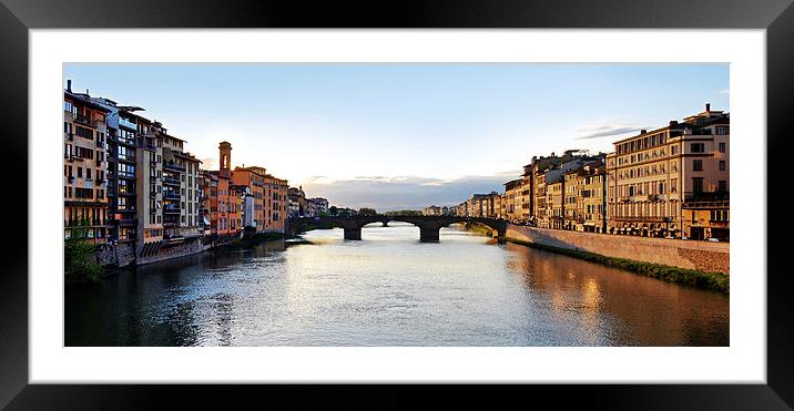 Firenze - Italia - Ponte a Santa Trinità Framed Mounted Print by Carlos Alkmin