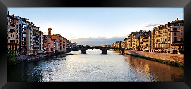 Firenze - Italia - Ponte a Santa Trinità Framed Print by Carlos Alkmin