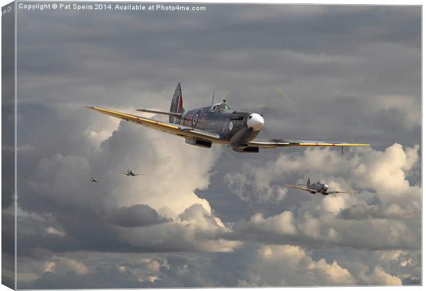  Spitfire  Strike Force Canvas Print by Pat Speirs