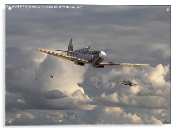  Spitfire  Strike Force Acrylic by Pat Speirs