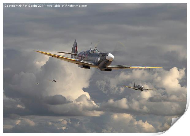  Spitfire  Strike Force Print by Pat Speirs