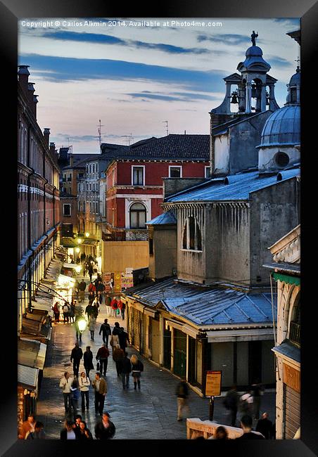 Venice from Ponte Rialto Framed Print by Carlos Alkmin