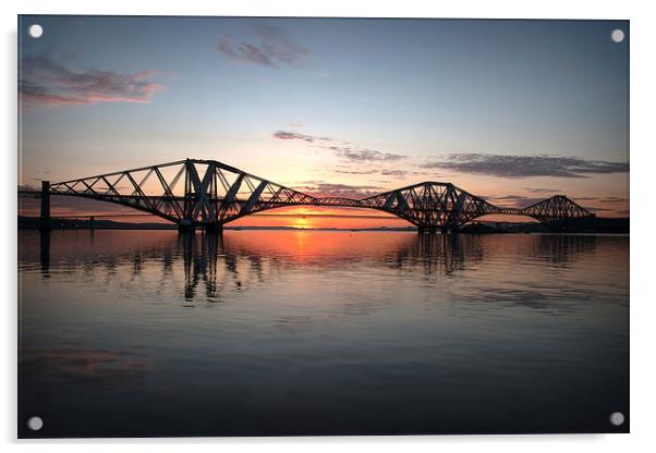  Sunset on the Forth Acrylic by Alan Sinclair