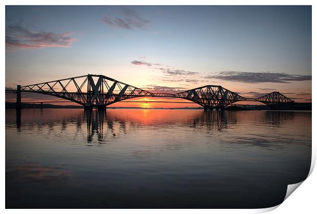  Sunset on the Forth Print by Alan Sinclair