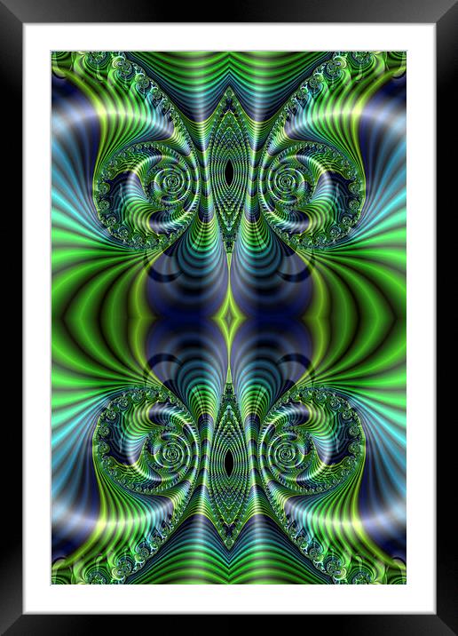 Green And Blue Framed Mounted Print by Steve Purnell