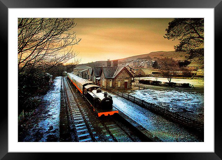  Hawes Sation from the bridge. Framed Mounted Print by Irene Burdell