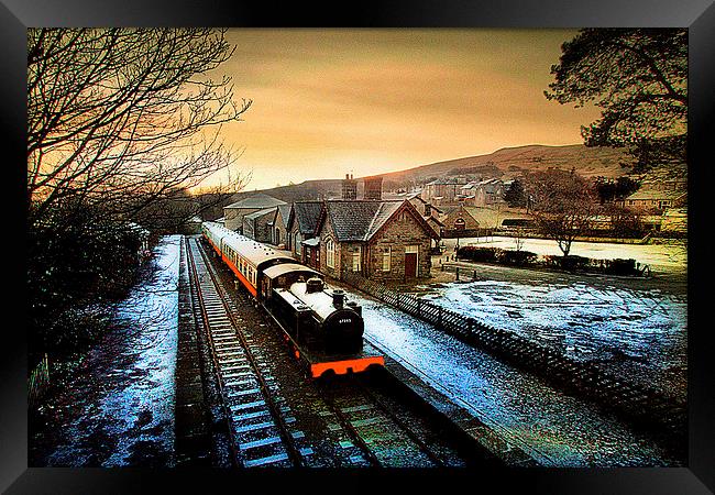  Hawes Sation from the bridge. Framed Print by Irene Burdell
