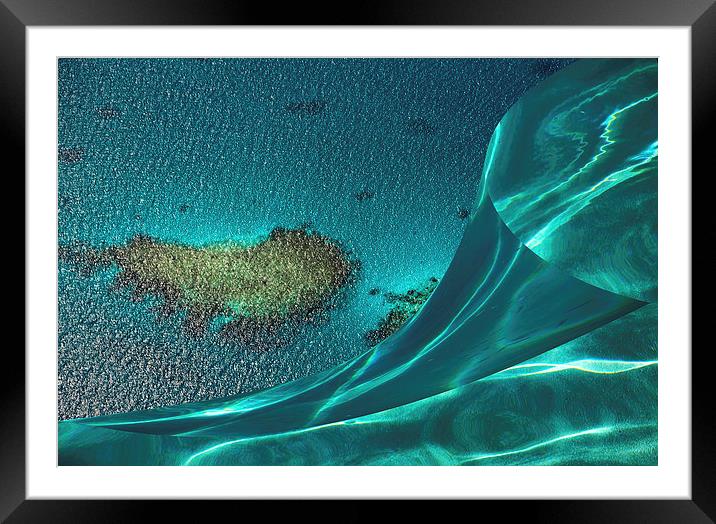 Blue Discovery. Water Abstract  Framed Mounted Print by Jenny Rainbow