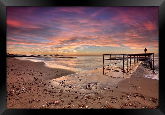  Sunrise at Boscombe this morning Framed Print by Jennie Franklin