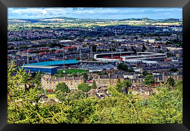 Football Grounds in Dundee Framed Print by Valerie Paterson