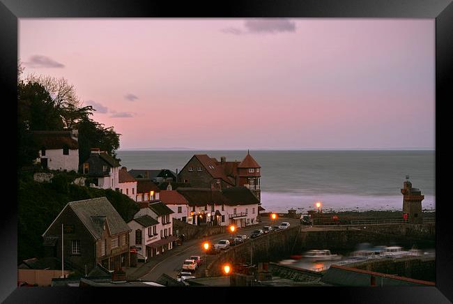 Lynmouth at Dusk  Framed Print by graham young