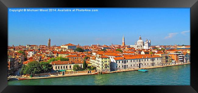  Rooftops of Venice Framed Print by Michael Wood