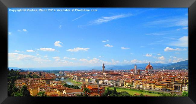  Rooftops of Florence Framed Print by Michael Wood
