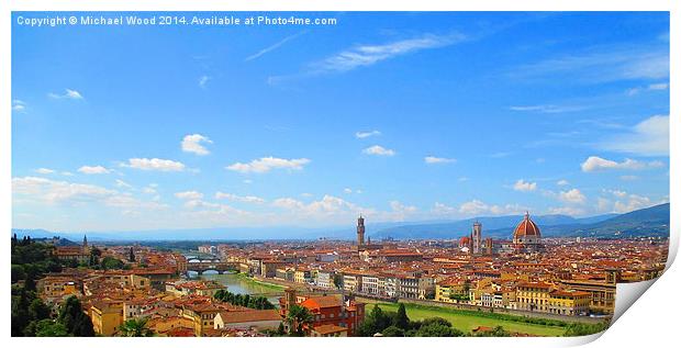  Rooftops of Florence Print by Michael Wood