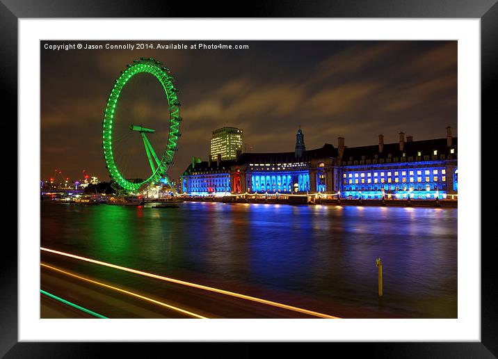  The London Eye Framed Mounted Print by Jason Connolly