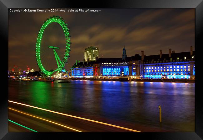  The London Eye Framed Print by Jason Connolly