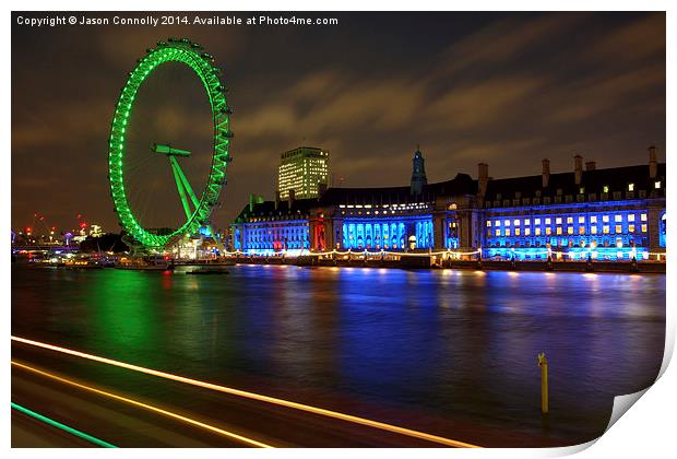  The London Eye Print by Jason Connolly