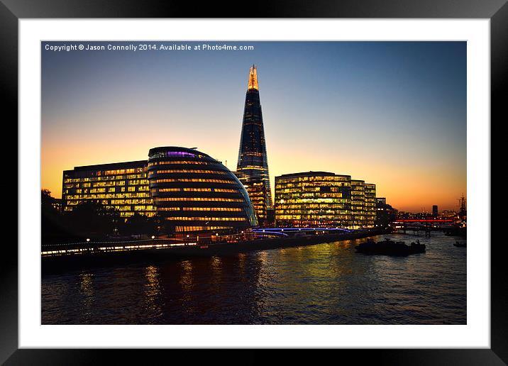  Sunset At The Shard Framed Mounted Print by Jason Connolly