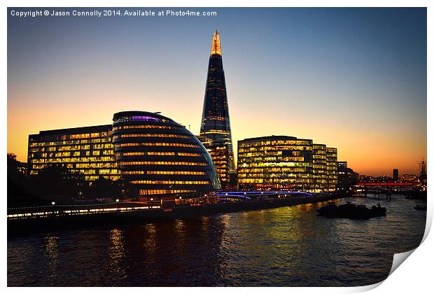  Sunset At The Shard Print by Jason Connolly